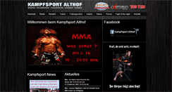 Desktop Screenshot of kampfsport-althof.de