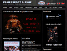 Tablet Screenshot of kampfsport-althof.de